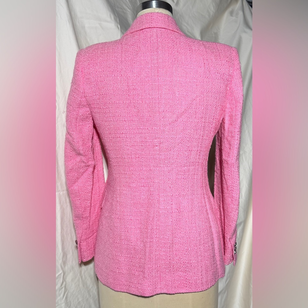 Zara Pink Textured Blazer - Picture 7 of 8